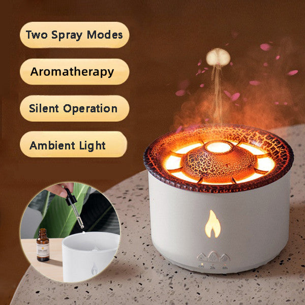 Exclusive Smart Ultrasonic Volcano Aromatherapy Humidifier with Jellyfish Flame & Spray Effect – Only on smartsweden.store