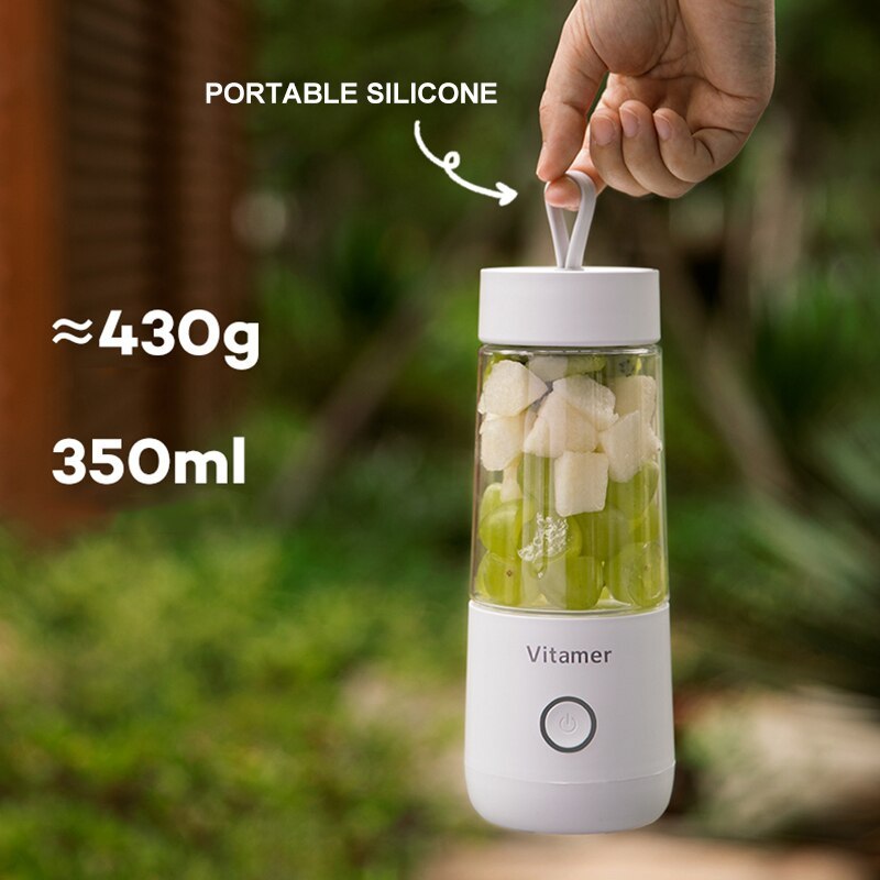 "Smart Portable Blender – 350ml USB Rechargeable Smoothie Maker"