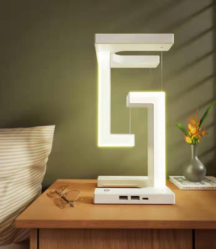 Smart Floating Balance Lamp – Creative Smartphone Wireless Charging Suspension Table Lamp for Home & Bedroom