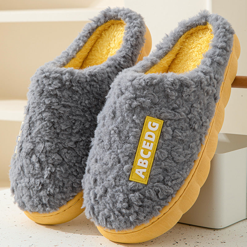 Indoor Warm Thickened Couple Cotton Slippers