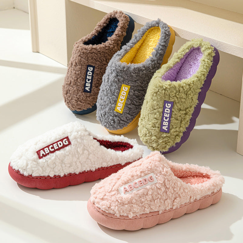 Indoor Warm Thickened Couple Cotton Slippers