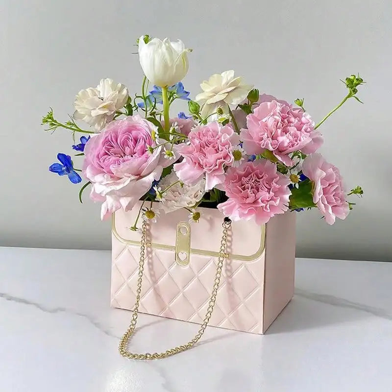 6pcs New Style Tanabata Flower Square Perfume Bouquet Box Birthday Party Christmas Halloween Thanksgiving Gift Bag