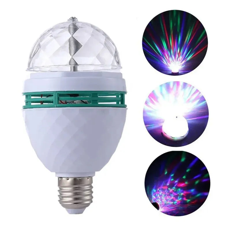 Small Magic Ball Light Bulb Rotating LED Color Crystal Magic Ball Light KTV Bar Small Magic Ball Light Bulb