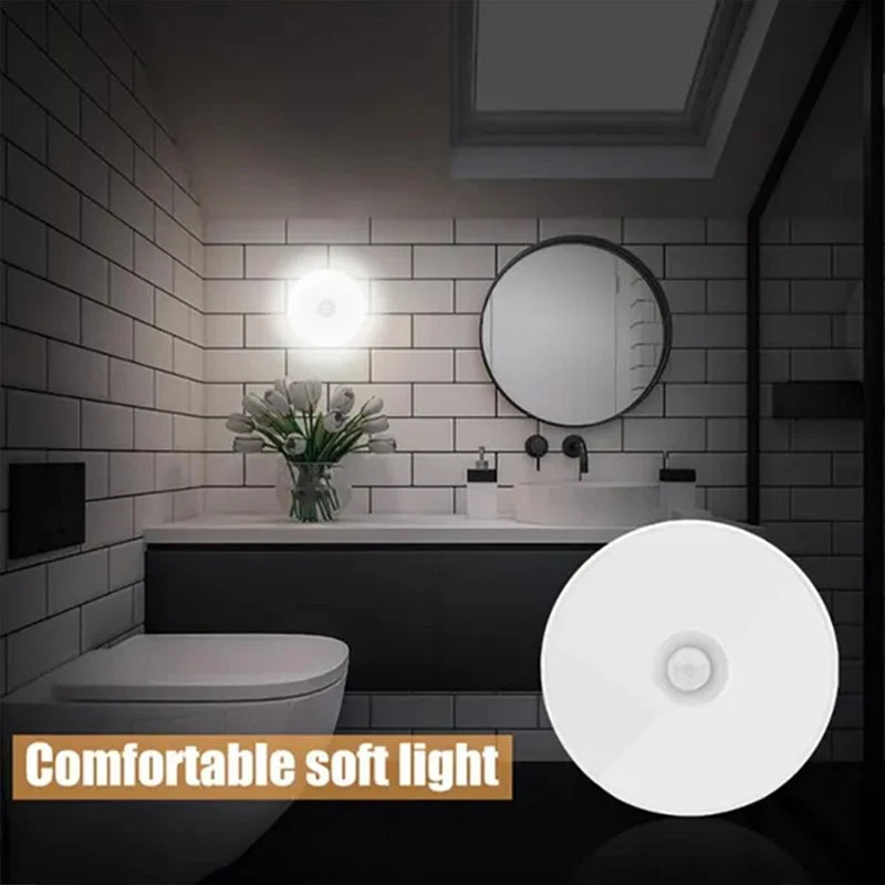 PIR Motion Sensor LED Night Light USB Rechargeable Night Lamp For Kitchen Cabinet Wardrobe Lamp Staircase Wireless Closet Light