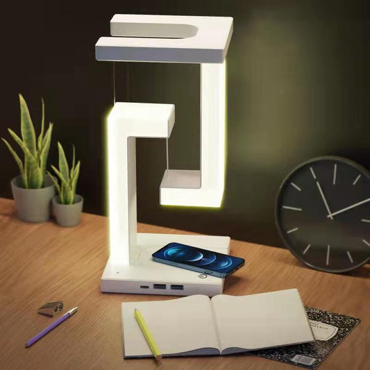 Smart Floating Balance Lamp – Creative Smartphone Wireless Charging Suspension Table Lamp for Home & Bedroom